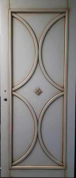 Межкомнатная дверь в профиле массив (эмаль с патиной) Тихорецк