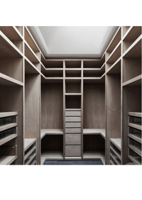 П-образная гардеробная комната в классическом стиле Тихорецк